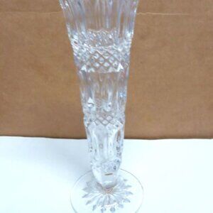 Vintage 1990s Hofbauer The Byrdes Collection 8" Footed Lead Crystal Vase